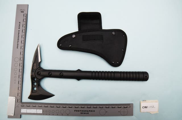 Brogan Stewart's tomahawk