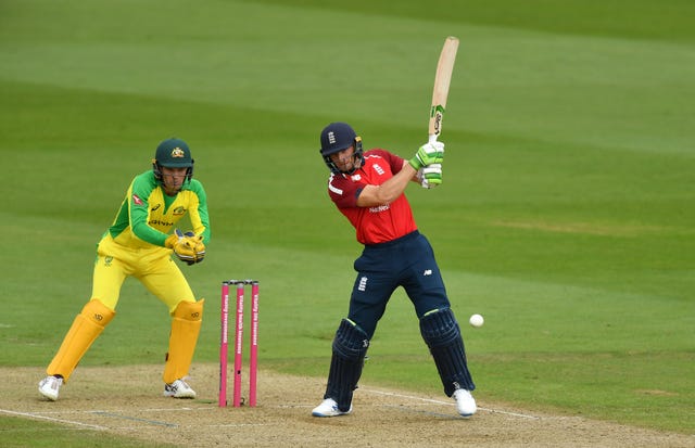 Jos Buttler was named man of the match after he scored 77 not out to help England win the second T20 international against Australia by six wickets