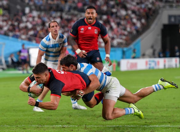 Ben Youngs was among the scorers as England saw off Argentina at Tokyo Stadium.