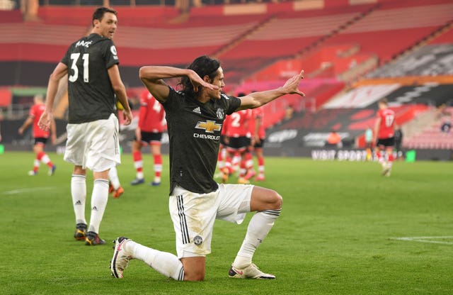 Edinson Cavani has scored three goals in his last five United appearances
