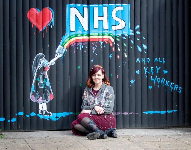 Rachel List's mural on the gates of the Hope & Anchor