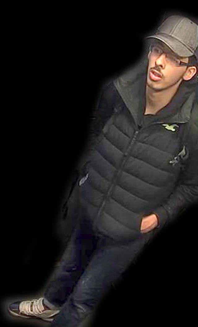 CCTV still of Salman Abedi on the night he carried out the Manchester Arena terror attack (Greater Manchester Police/PA)