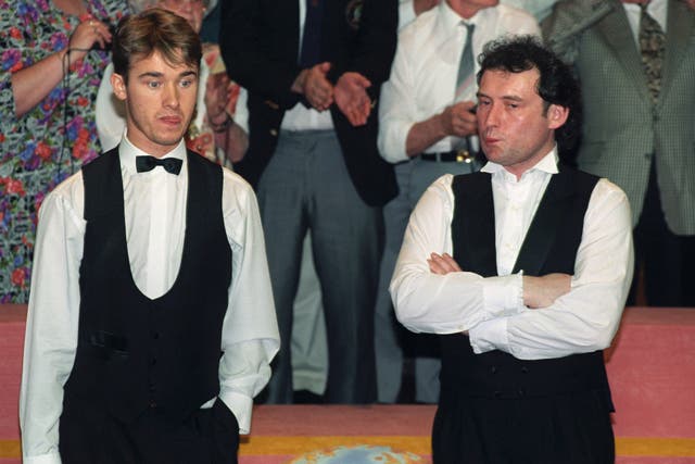 Stephen Hendry, left, and White had many memorable duels in the 1990s (Malcolm Croft/PA)