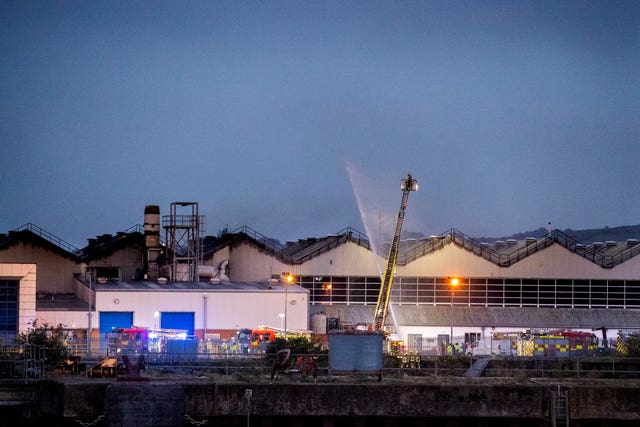 Northern Ireland Fire & Rescue Service tackles the blaze