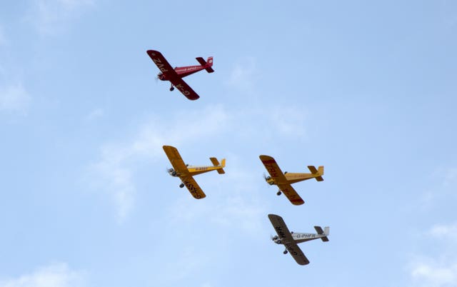 Light aircraft flying
