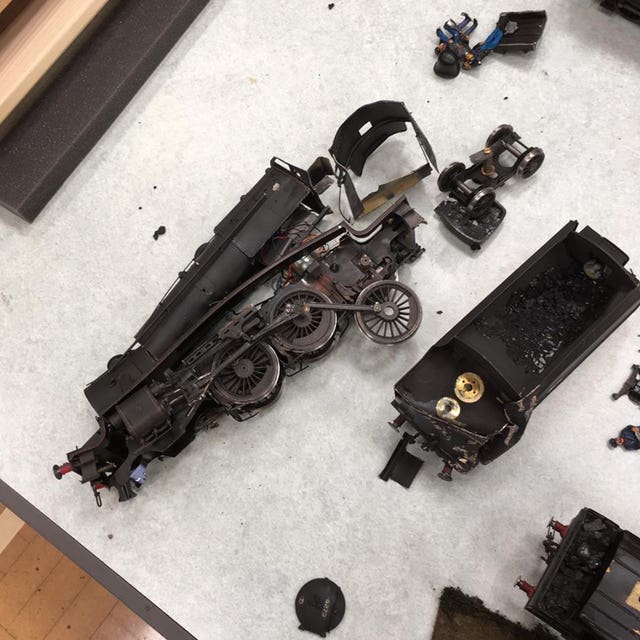 Model railway exhibition vandalised