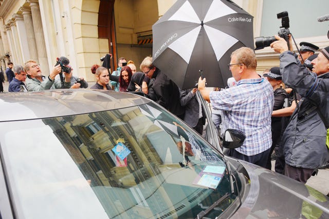 Covered up Kelcie Reed leaving Bristol Crown Court
