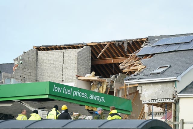 Explosion at Donegal service station