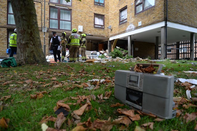 Emergency services at the scene
