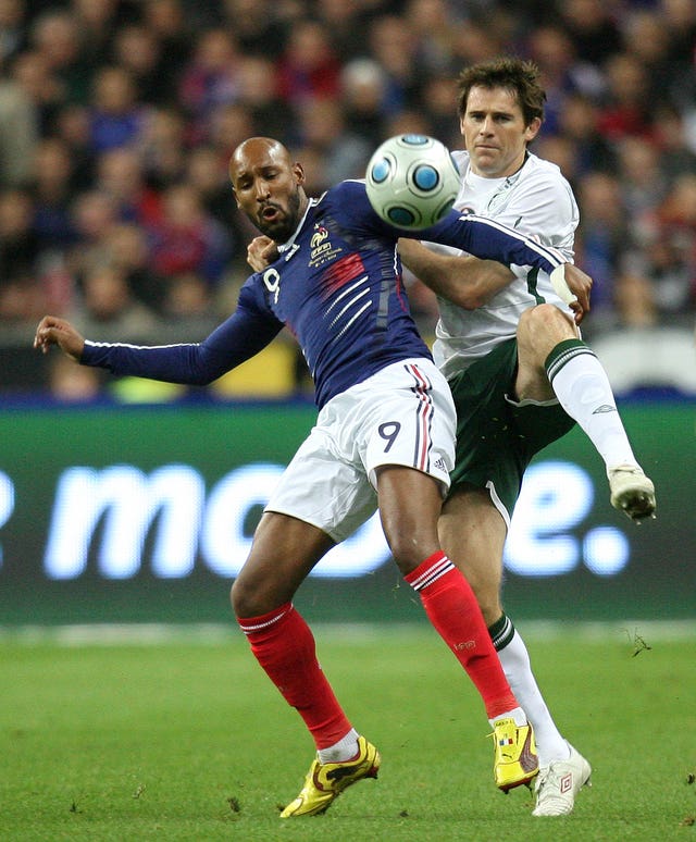 Nicolas Anelka (left) scored the only goal in the first leg in Dublin