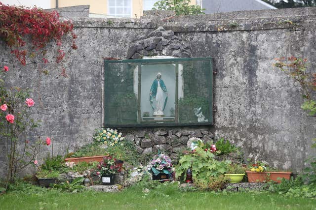 A memorial site on the grounds of the former home