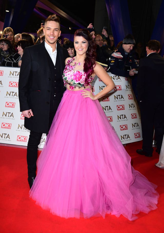 Matt Terry and Saara Aalto arriving at the National Television Awards in 2017