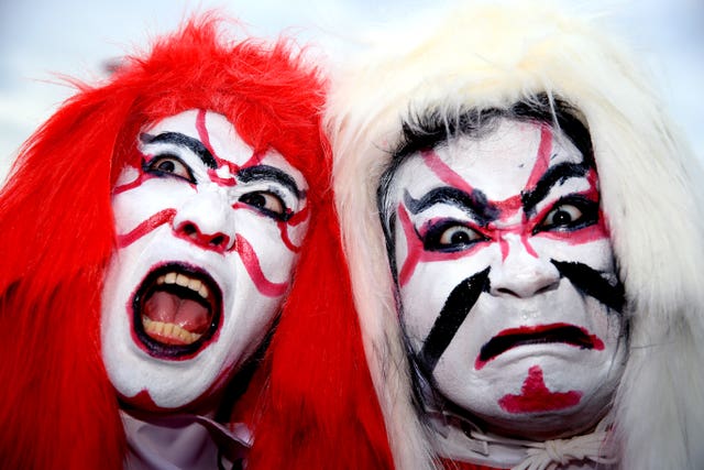 Japan fans ahead of the hosts' quarter-final against South Africa
