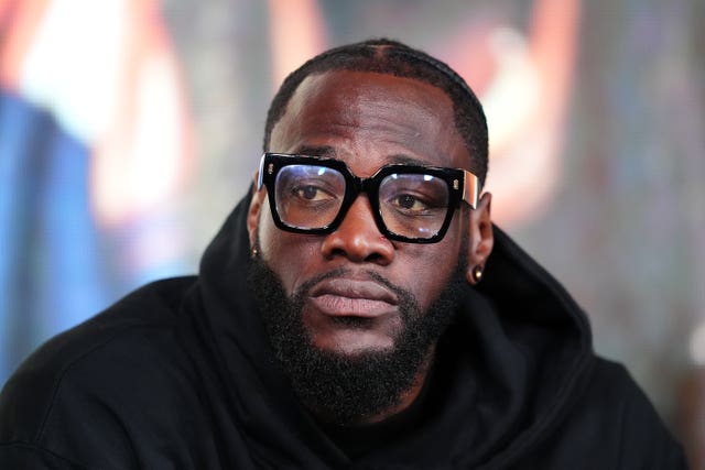 Deontay Wilder during a press conference at York Hall, London
