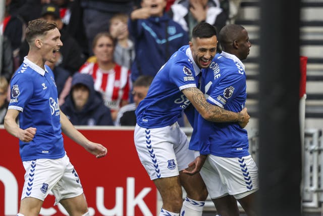 Dominic Calvert-Lewin on target in Everton’s victory at off-colour Brentford