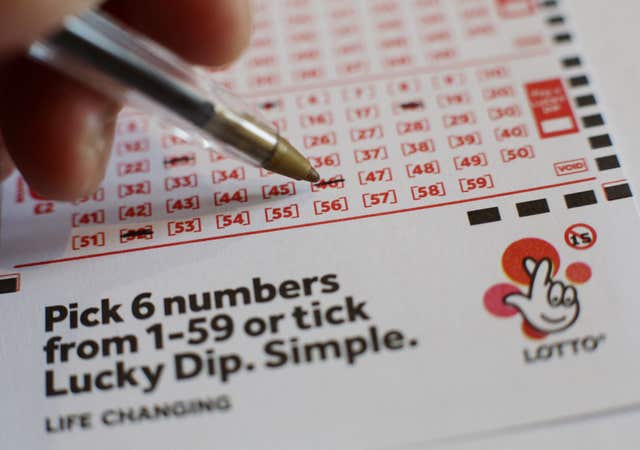 A National Lottery Lotto ticket.