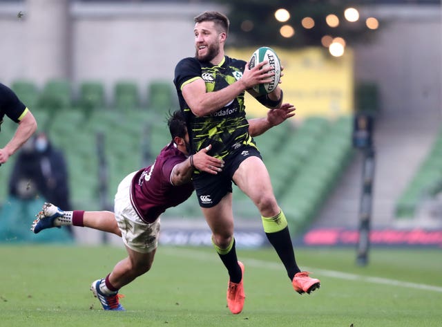 Ireland's Stuart McCloskey had a first-half try ruled out