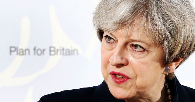 Former prime minister Theresa May