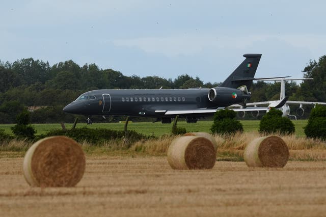 An Irish Government jet at Casement Aerodrome