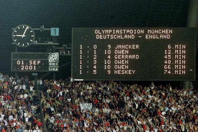 Germany had never lost a World Cup qualifier at home before England's famous victory in 2001