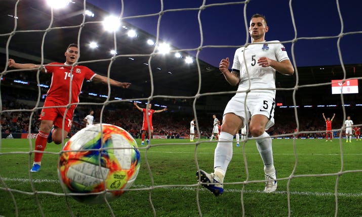 Wales went ahead courtesy of a bizarre own goal
