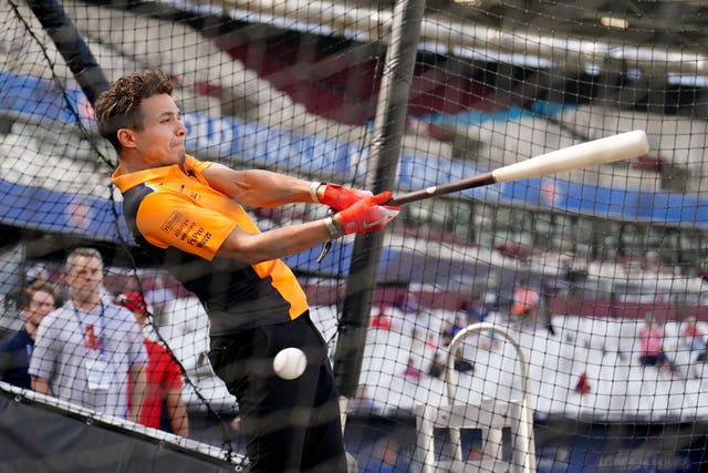 McLaren Formula 1 driver Lando Norris was among the celebrity guests at Friday's workout day