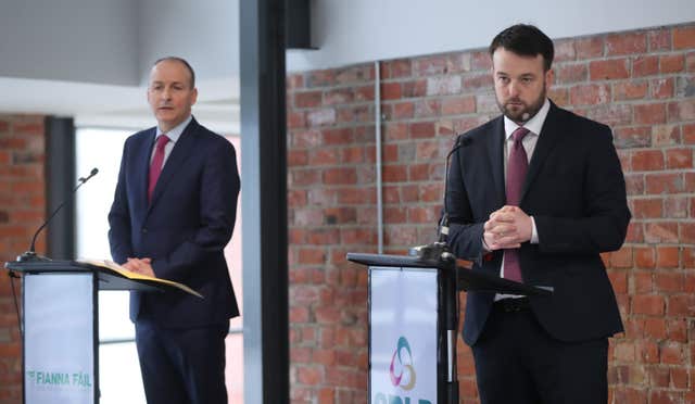 Micheal Martin and Colum Eastwood