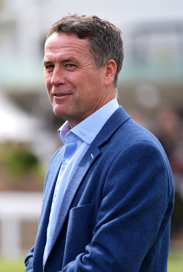 Michael Owen in the parade ring at Newmarket Racecourse