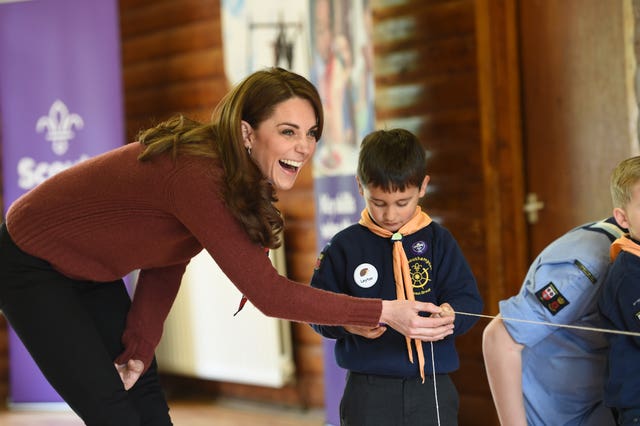 Kate joined in various activities during her visit