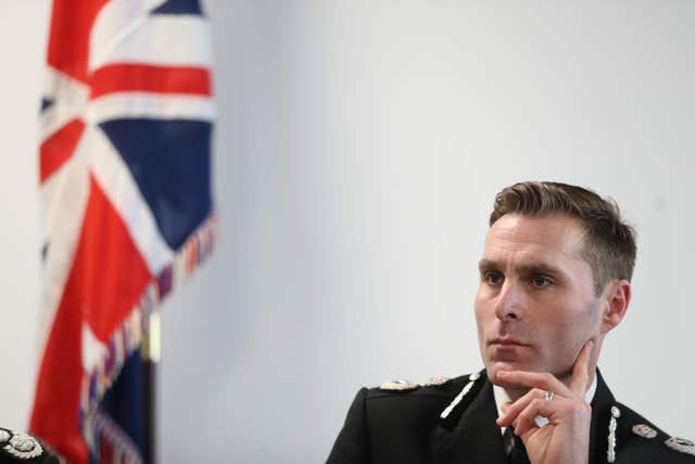 Wiltshire Police temporary chief constable Kier Pritchard gives an update (Andrew Matthews/PA)