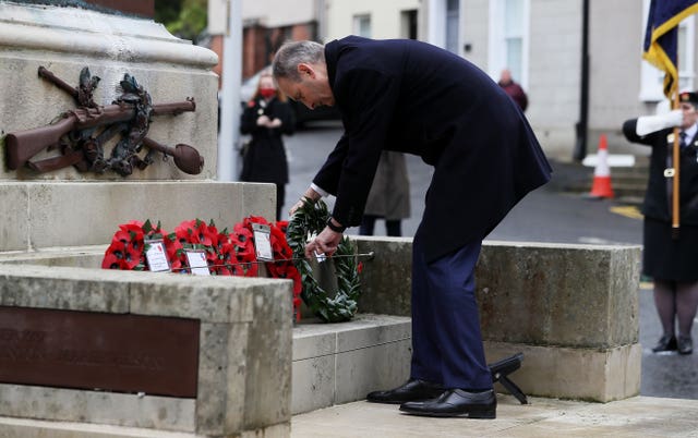 Micheal Martin lays wreath