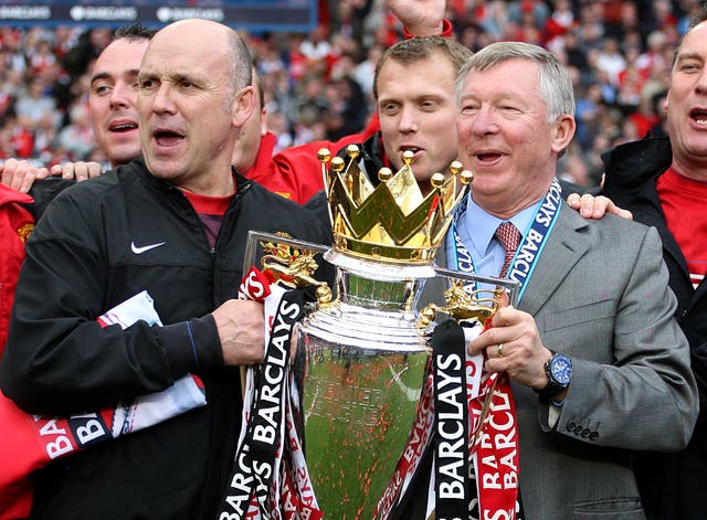 Mike Phelan (left) was United assistant manager for five years (Nick Potts/PA)