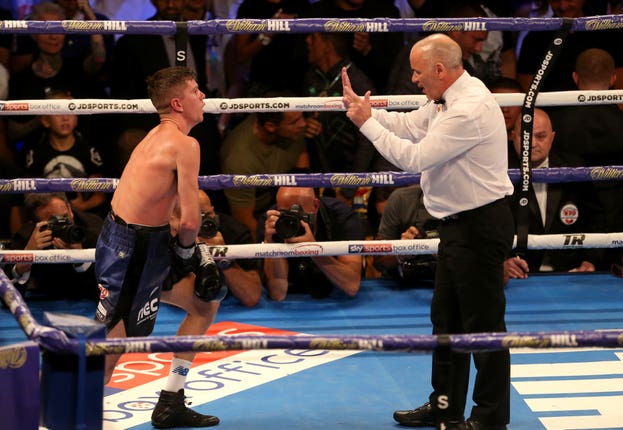 Campbell was knocked down in the 11th round (Steven Paston/PA)