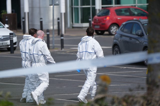 Forensic investigators at Fairgreen Shopping Centre in Carlow