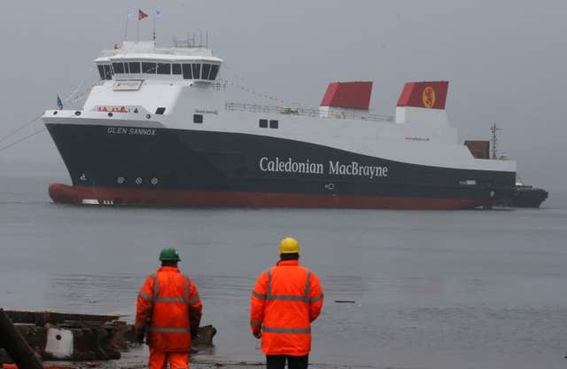 MV Glen Sannox launch