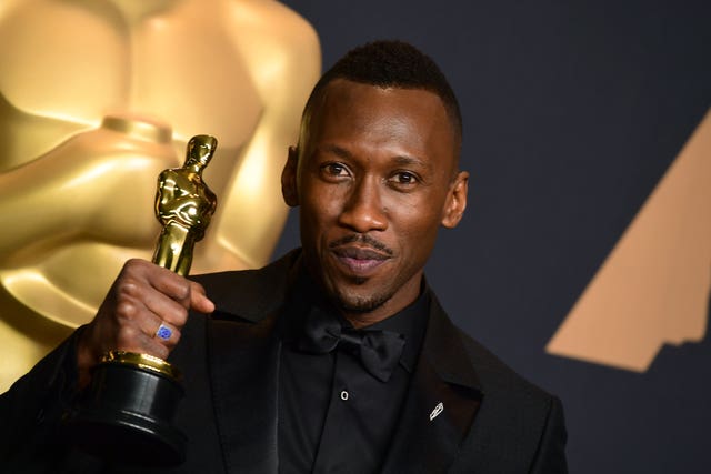 Mahershala Ali with his Oscar