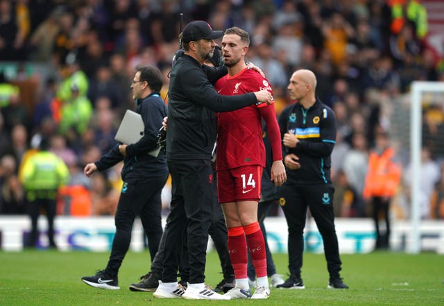 Liverpool settled for second spot, behind City, in the table (Peter Byrne/PA)