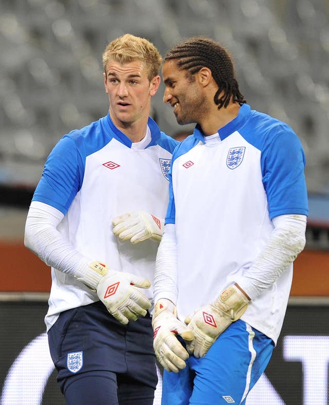 Joe Hart, left, and David James