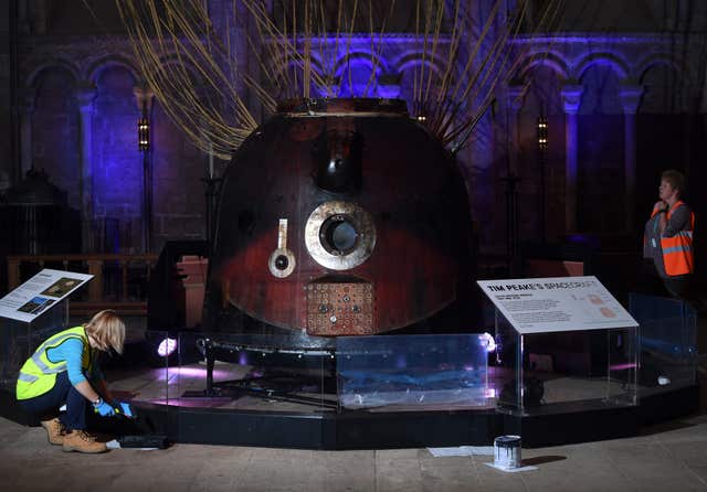 Soyuz capsule at Peterborough Cathedral