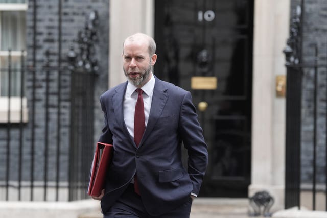 Business Secretary Jonathan Reynolds leaves Downing Street following a Cabinet meeting