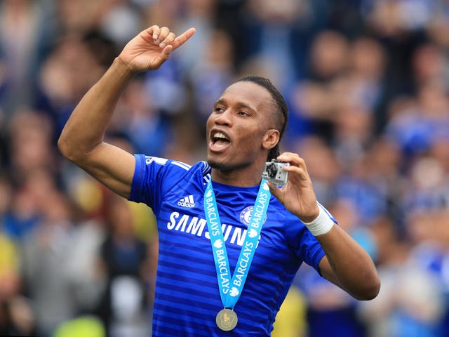 Chelsea's Didier Drogba celebrates. (PA)