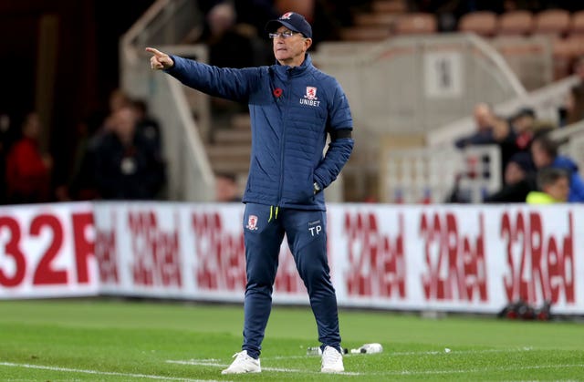 Tony Pulis' Boro are second in the table