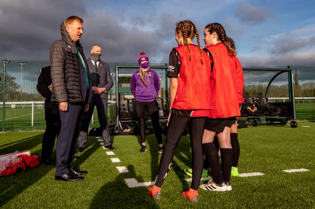 Dowden (left) was at a school rugby league event in Warrington