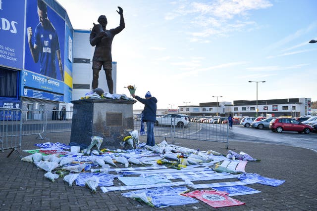 Tributes at Cardiff