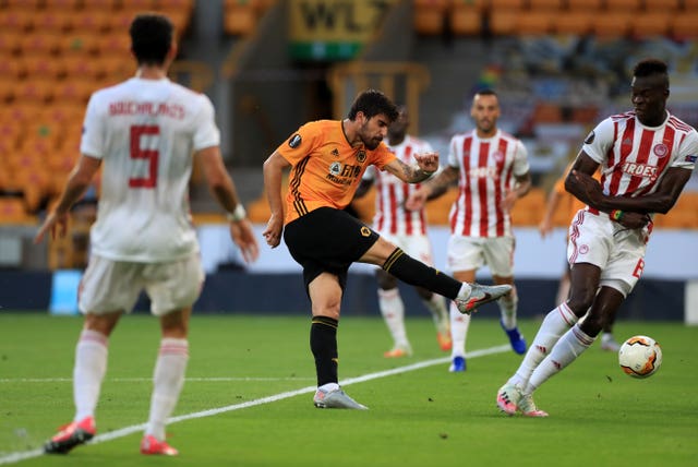 Ruben Neves has a shot on goal 