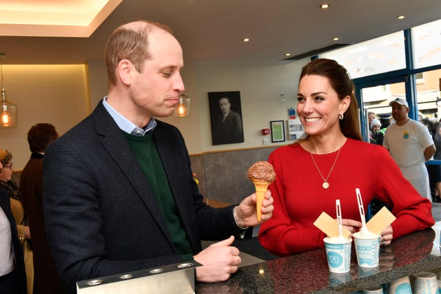 The royals sampled sweet treats at Joe’s Ice Cream Parlour