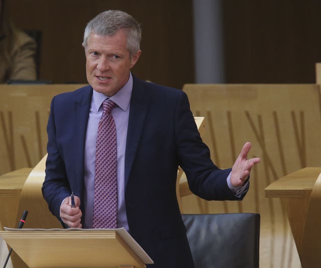 Willie Rennie in Holyrood