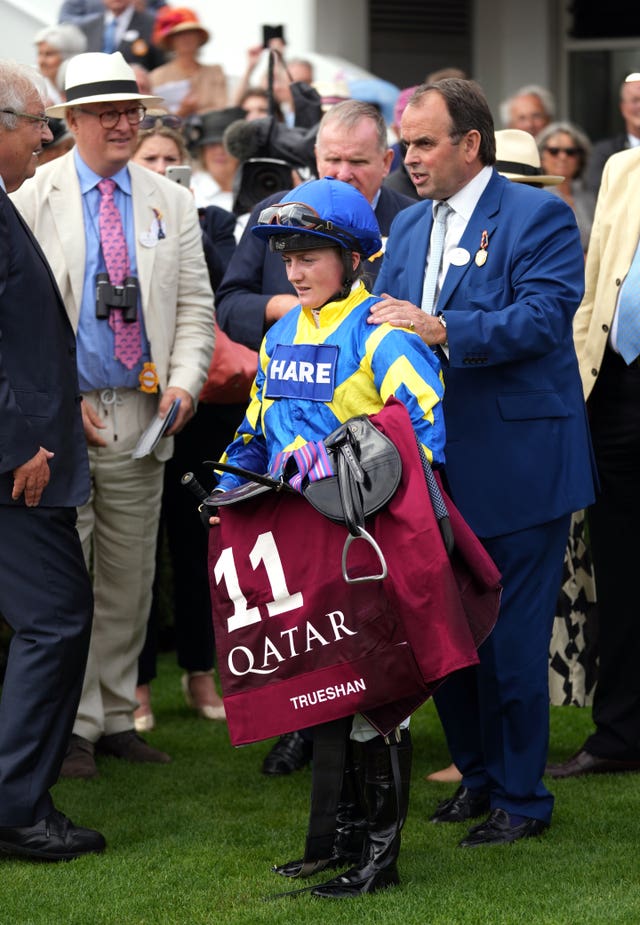 Hollie Doyle following victory in the Al Shaqab Goodwood Cup