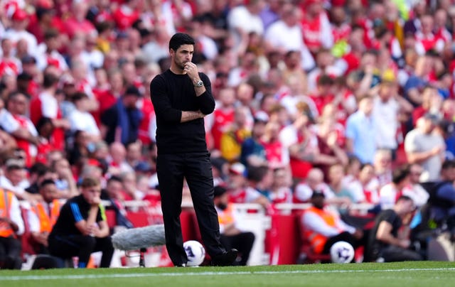 Mikel Arteta''s side were denied for a second season running (Mike Egerton/PA)
