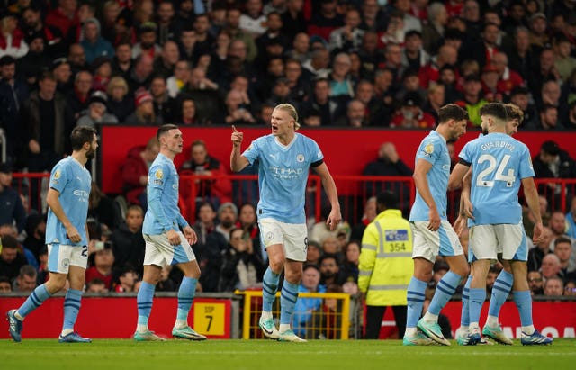 Manchester City ran out 3-0 victors at Old Trafford on Sunday